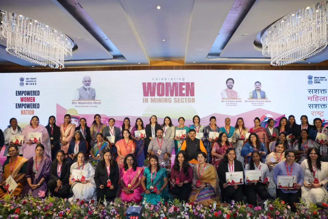 Women professionals from the mining sector felicitated at the Celebrating Women in Mining Sector event, March 2025